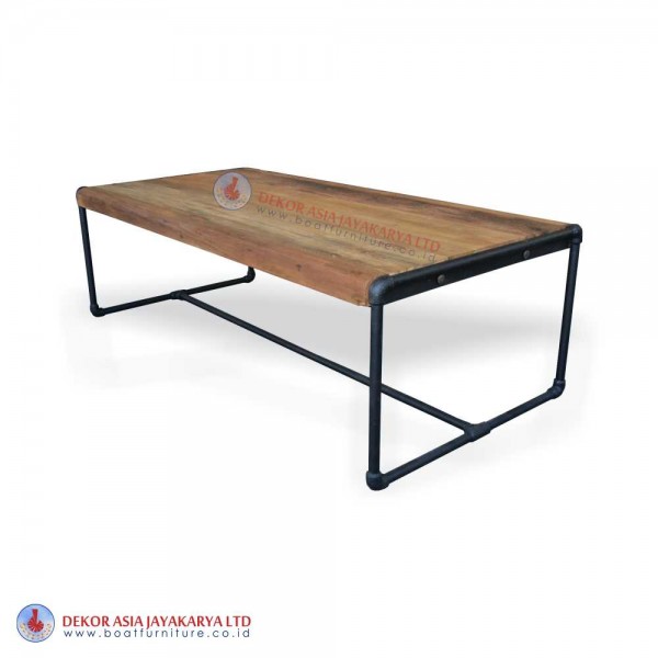 Wood Furniture Industrial Console table with black iron pipe legs